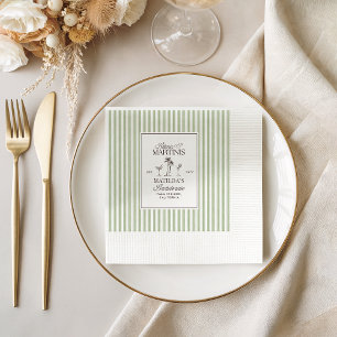 Bikinis and martinis Elegant vintage bachelorette Napkin