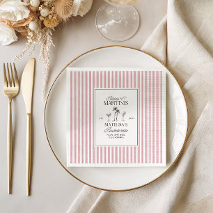 Bikinis and martinis Elegant vintage bachelorette  Napkin