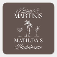 Bikinis and martinis Elegant vintage bachelorette