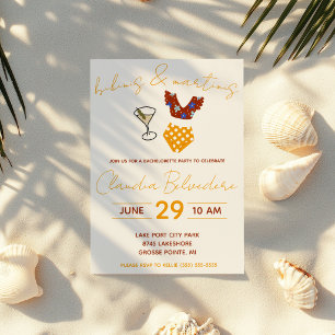 Bikinis and Martinis Themed Bachelorette Party Invitation