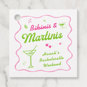 Bikinis and Martins Bachelorette Party Favour Tags