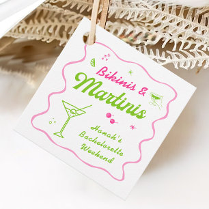Bikinis and Martins Bachelorette Party Favour Tags