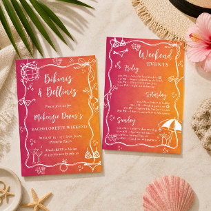 Bikinis & Bellinis Bachelorette Party Invitation
