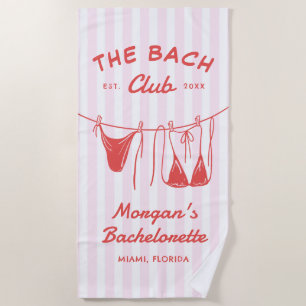Bikinis Coastal Bachelorette Weekend Beach Towel