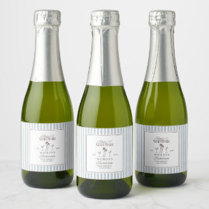 Bikinis & Martinis Bachelorette Wine Bottle Label