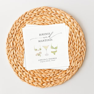 Bikinis & Martinis Bridal Shower Bachelorette Napkin