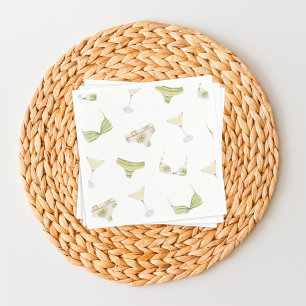 Bikinis & Martinis Bridal Shower Bachelorette Napkin