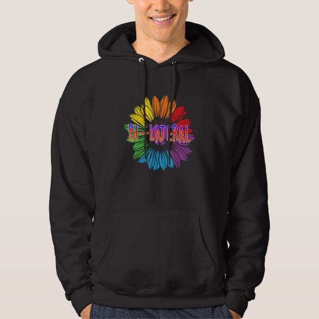 Bilateral Bisexual LGBTQ Bi Pride Asexual Pride Mo Hoodie (Front)