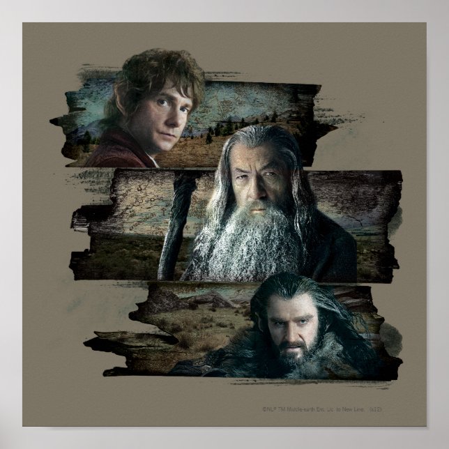 BILBO BAGGINS™, Gandalf, THORIN OAKENSHIELD™ Poster (Front)