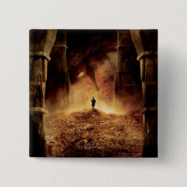 BILBO BAGGINS™ in the Eye of SMAUG™ 15 Cm Square Badge (Front)