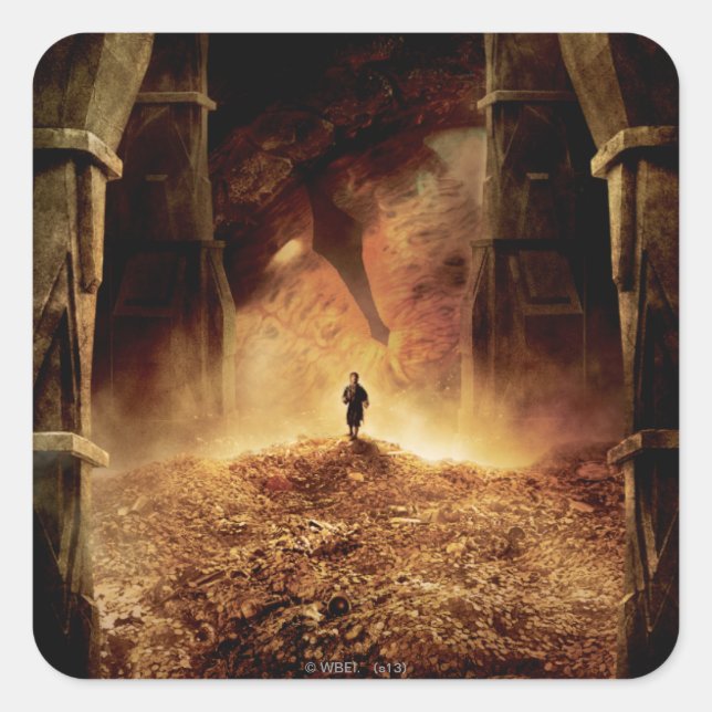 BILBO BAGGINS™ in the Eye of SMAUG™ Square Sticker (Front)