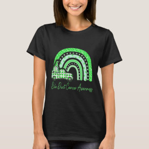 Bile Duct Cancer Awareness Green Gnomes Truck Rain T-Shirt