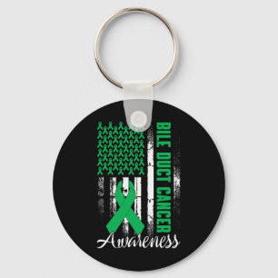 Bile Duct Cancer Awareness Kelly Green Ribbon Us F Key Ring