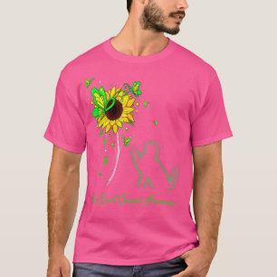 Bile Duct Cancer Awareness SunflowerButterfly Cat  T-Shirt