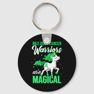 Bile Duct Cancer Awareness Warrior Fun Unicorn Key Ring