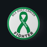 Bile Duct Cancer Fighter Ribbon White Button<br><div class="desc">Bile Duct Cancer Fighter Ribbon White Button for awareness and support for people fighting bile duct cancer.</div>