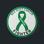 Bile Duct Cancer Fighter Ribbon White Button<br><div class="desc">Bile Duct Cancer Fighter Ribbon White Button for awareness and support for people fighting bile duct cancer.</div>