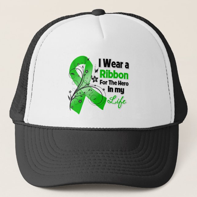 Bile Duct Cancer Ribbon Hero in My Life Trucker Hat (Front)