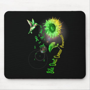 Bile Duct Cancer Sunflower Hummingbird Graphic Art Mouse Pad