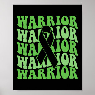Bile Duct Cancer Warrior Green Ribbon Awareness  Poster