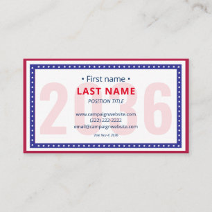 Bilingual Campaign Contact Info Voter Outreach Business Card