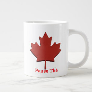 Bilingual Canada Maple Leaf Enamel Camp Mug - Tea 