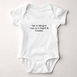 Bilingual Croatian Flag Baby Bodysuit