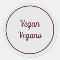 Bilingual Light Grey Vegan (Vegano) Simple