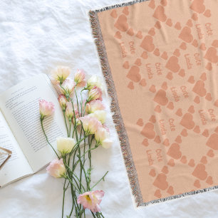 Bilingual Peach Fuzz Cute Linda Spanish Throw Blanket