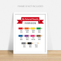 Bilingual Preschool Colours Educational Poster