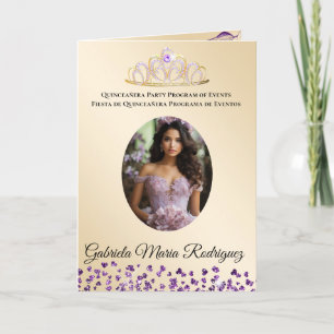 Bilingual Quinceañera Order of Events Program Programme