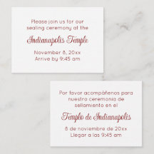 Bilingual Red Script Temple Sealing Invitation
