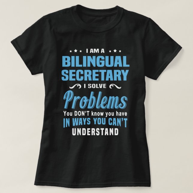 Bilingual Secretary T-Shirt (Design Front)