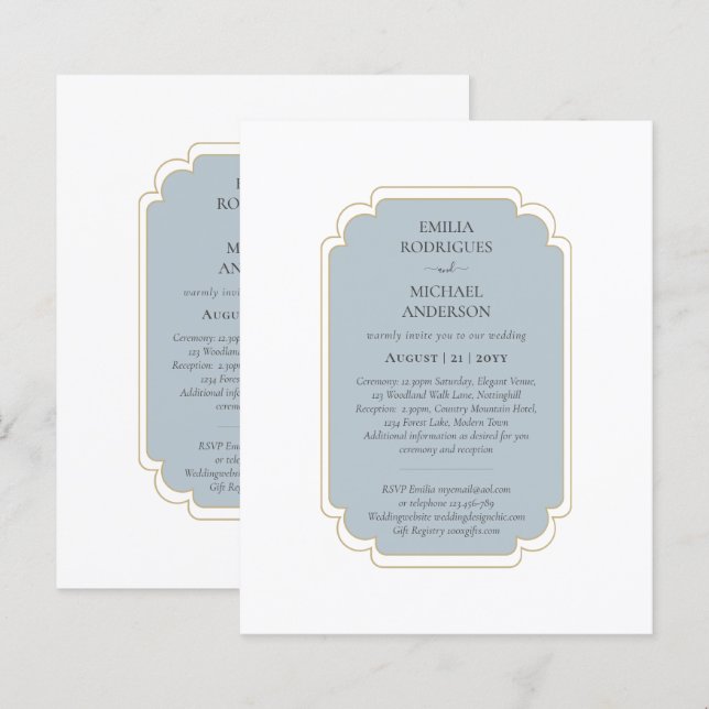Bilingual Spanish Boda Budget Wedding  (Front/Back)