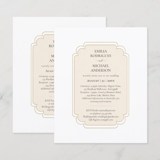Bilingual Spanish Boda Budget Wedding  (Front/Back)