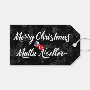 Bilingual Turkish American Holiday Gift Tags