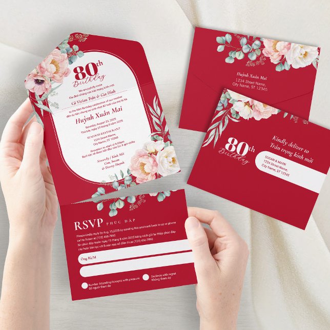 Bilingual Vietnamese Birthday All In One Invitation (Creator Uploaded)
