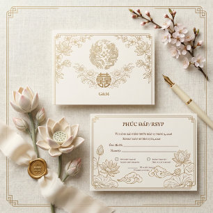 Bilingual Vietnamese English THẺ PHÚC ĐÁP RSVP Card
