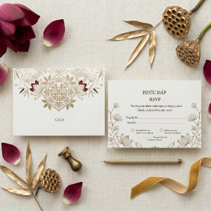 Bilingual Vietnamese English THẺ PHÚC ĐÁP RSVP Card