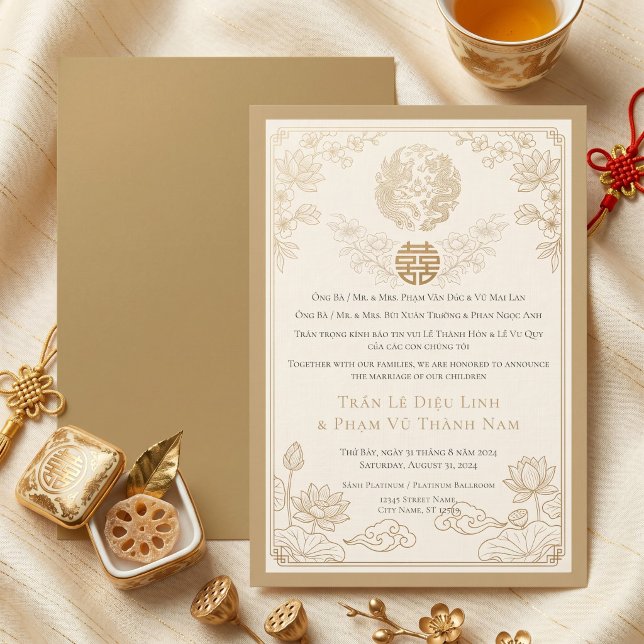 bilingual Vietnamese–English wedding invitation (Creator Uploaded)