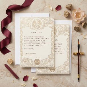 Bilingual Vietnamese–English wedding Thank You Card