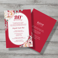 Bilingual Vietnamese Peony Birthday Invitation