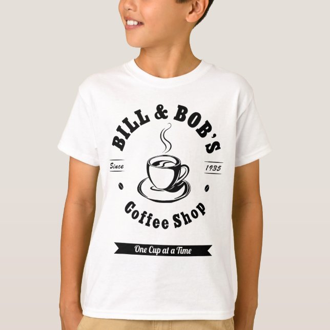 Bill and Bob's Coffee Shop - AA 12 Step Recovery S T-Shirt (Front)