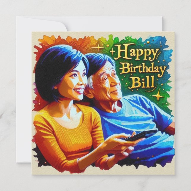 BILL~ Birthday Card ~ Leisure Time ~ (Front)