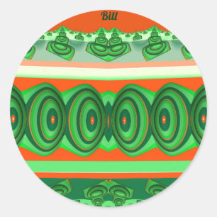 BILL ~ CHRISTMAS ~ CLASSIC ROUND STICKER
