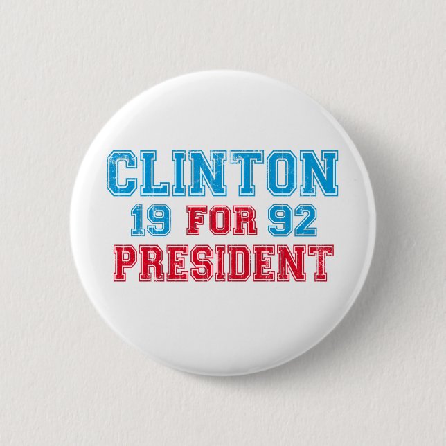 Bill Clinton 1992 6 Cm Round Badge (Front)