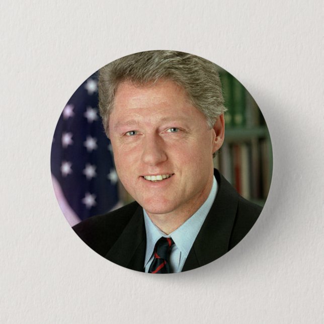 Bill Clinton 6 Cm Round Badge (Front)