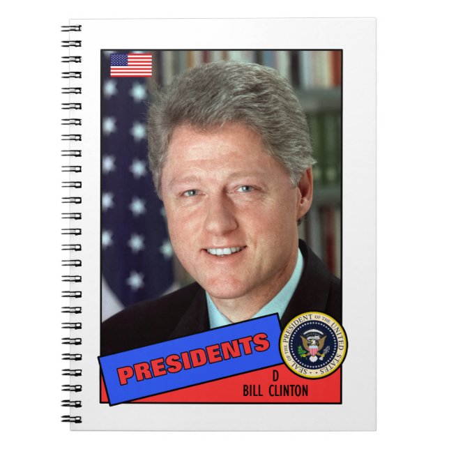 Bill Clinton Baseball Card Notebook (Front)
