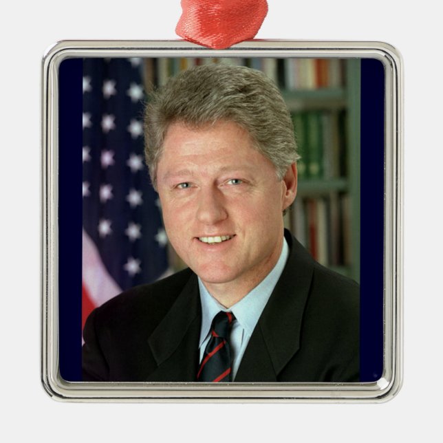 Bill Clinton Metal Tree Decoration (Front)