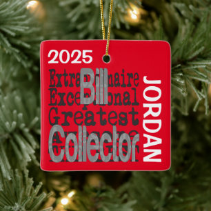 Bill Collector Extraordinaire CUSTOM Ceramic Ornament